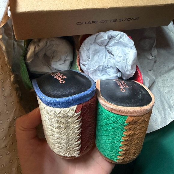 Charlotte Stone Vibrant Woven Mules - Picture 6 of 8